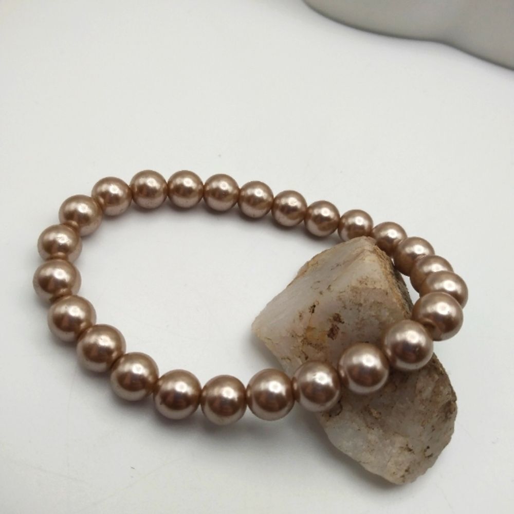 Champagne gloss‎ beaded bracelet